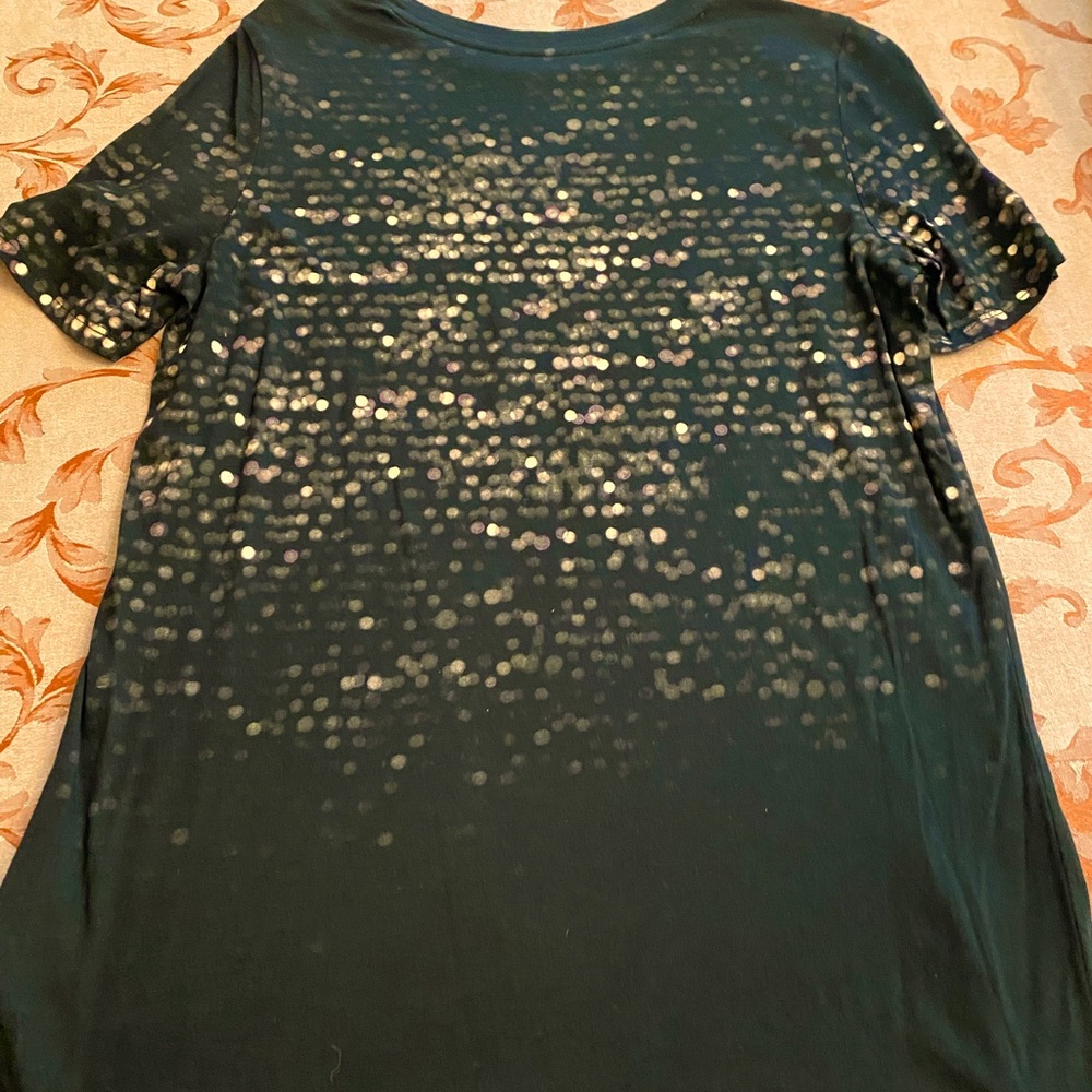 Tory Burch size S black tee with peach
